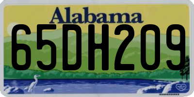 AL license plate 65DH209
