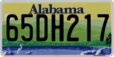 AL license plate 65DH217