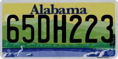 AL license plate 65DH223