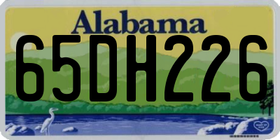 AL license plate 65DH226