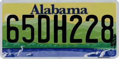 AL license plate 65DH228
