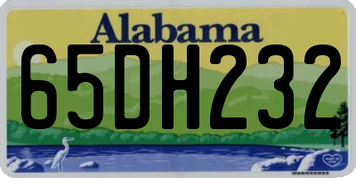 AL license plate 65DH232