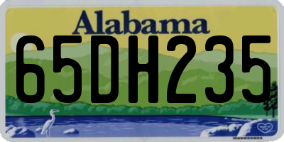 AL license plate 65DH235