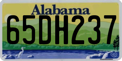 AL license plate 65DH237