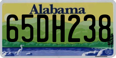 AL license plate 65DH238