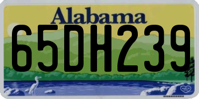 AL license plate 65DH239