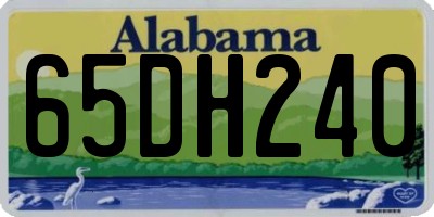 AL license plate 65DH240