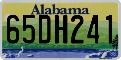 AL license plate 65DH241