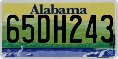 AL license plate 65DH243