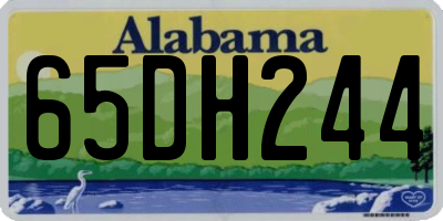 AL license plate 65DH244
