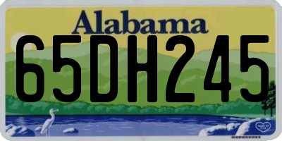 AL license plate 65DH245