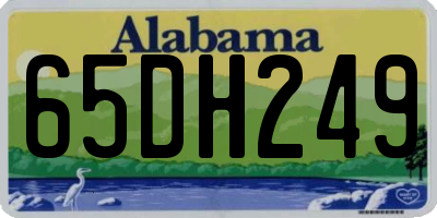 AL license plate 65DH249