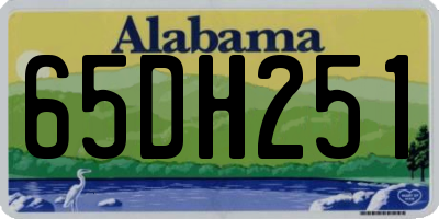 AL license plate 65DH251