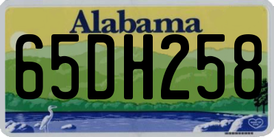 AL license plate 65DH258