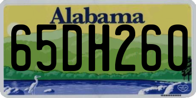 AL license plate 65DH260