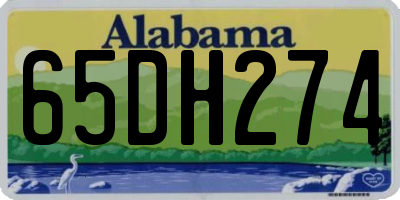 AL license plate 65DH274