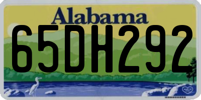 AL license plate 65DH292