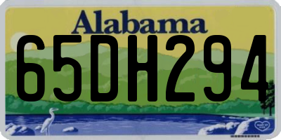 AL license plate 65DH294