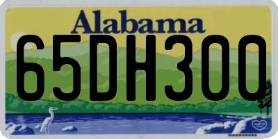 AL license plate 65DH300