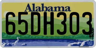 AL license plate 65DH303