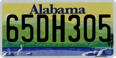AL license plate 65DH305