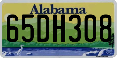 AL license plate 65DH308