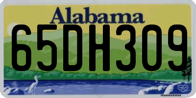 AL license plate 65DH309