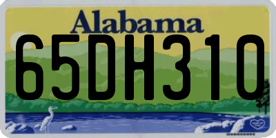 AL license plate 65DH310