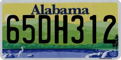 AL license plate 65DH312