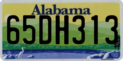 AL license plate 65DH313