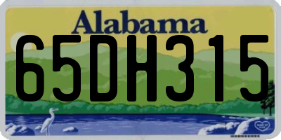 AL license plate 65DH315