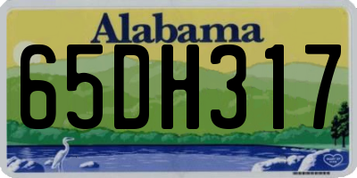 AL license plate 65DH317