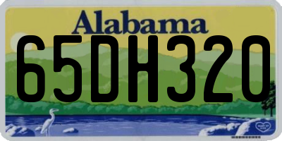 AL license plate 65DH320