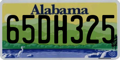 AL license plate 65DH325