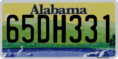 AL license plate 65DH331