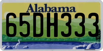 AL license plate 65DH333