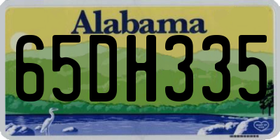 AL license plate 65DH335