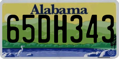 AL license plate 65DH343