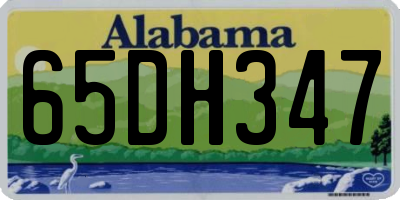 AL license plate 65DH347