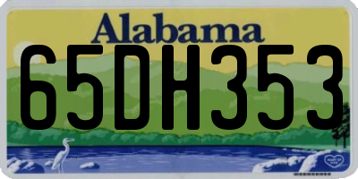 AL license plate 65DH353