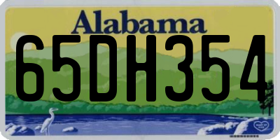 AL license plate 65DH354