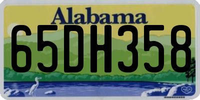 AL license plate 65DH358