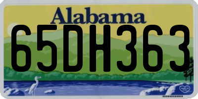 AL license plate 65DH363
