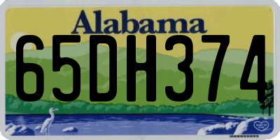 AL license plate 65DH374