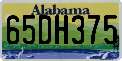 AL license plate 65DH375