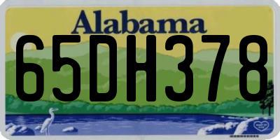 AL license plate 65DH378