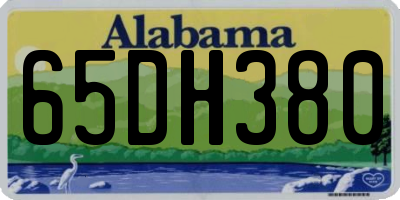 AL license plate 65DH380