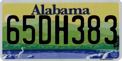 AL license plate 65DH383