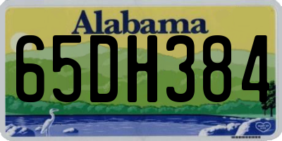 AL license plate 65DH384