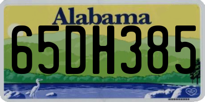 AL license plate 65DH385